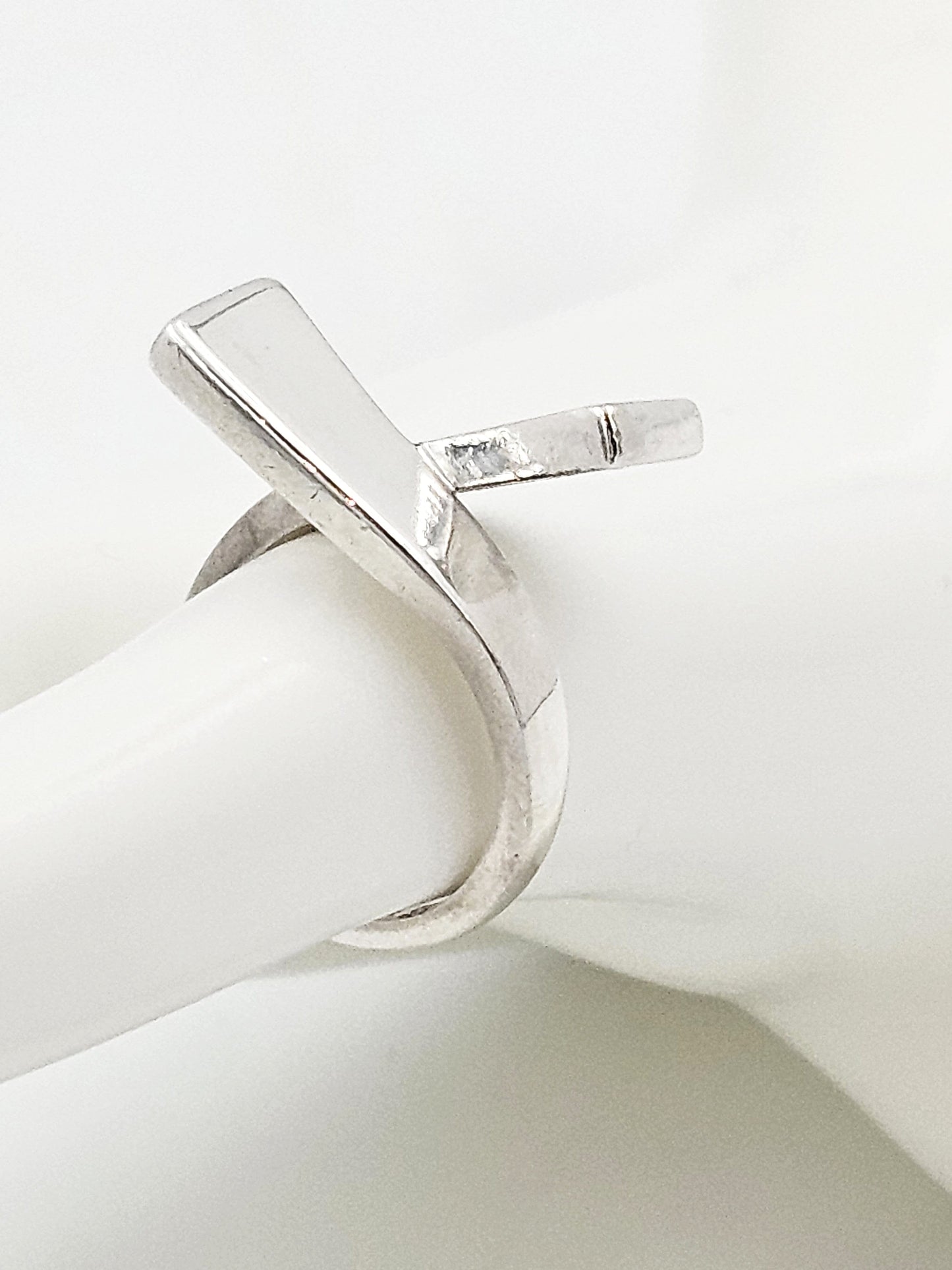 Borup Jewelry Danish Designer S Borup Sterling Silver Cocktail Ring 1960's