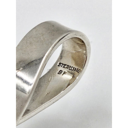 Brian Francisco Navajo Jewelry Brian Francisco Navajo Sterling Silver Unisex Modernist XL Neck Ring Pendant
