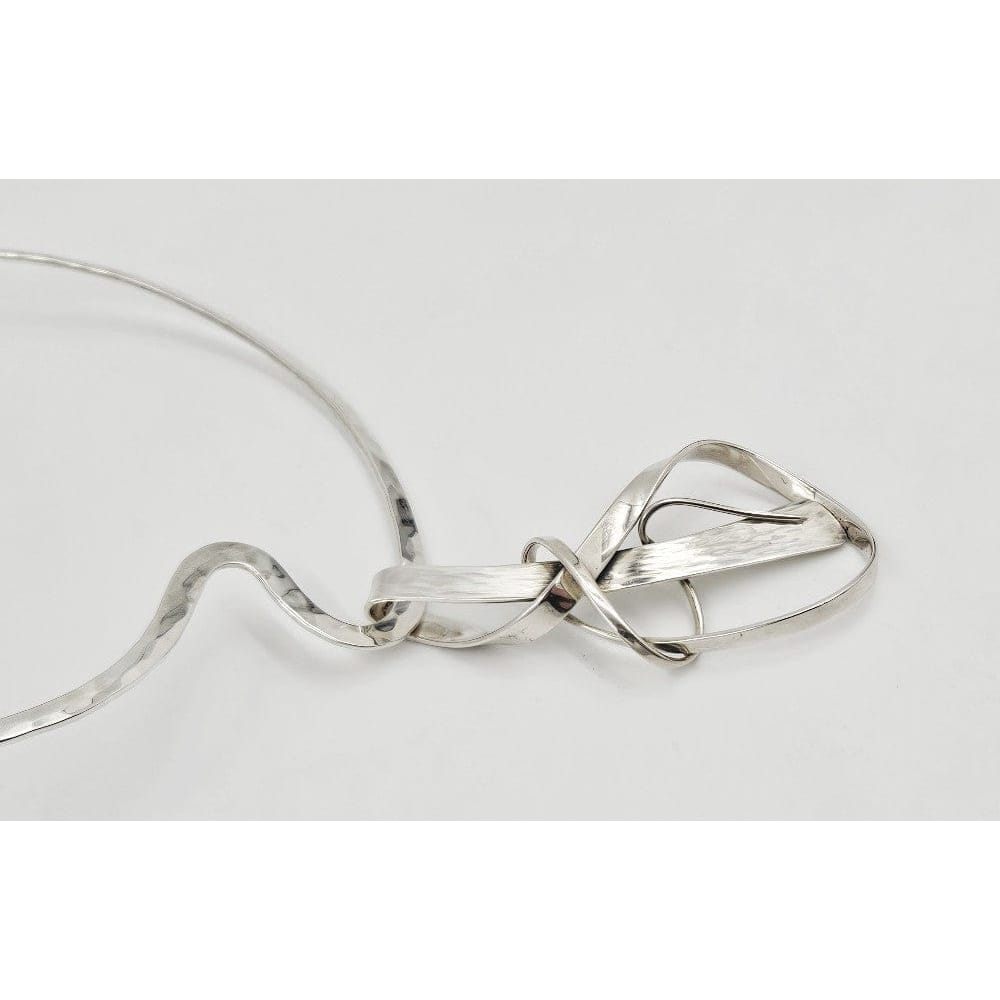 Brian Francisco Navajo Jewelry Brian Francisco Navajo Sterling Silver Unisex Modernist XL Neck Ring Pendant