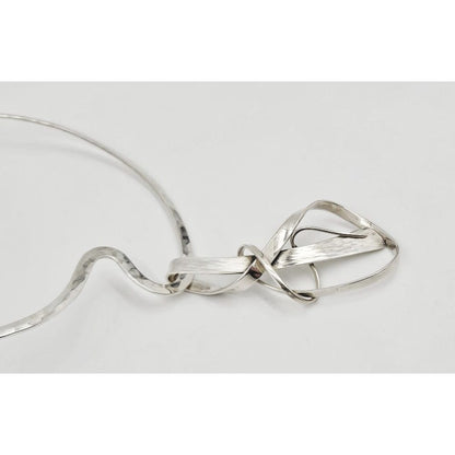 Brian Francisco Navajo Jewelry Brian Francisco Navajo Sterling Silver Unisex Modernist XL Neck Ring Pendant