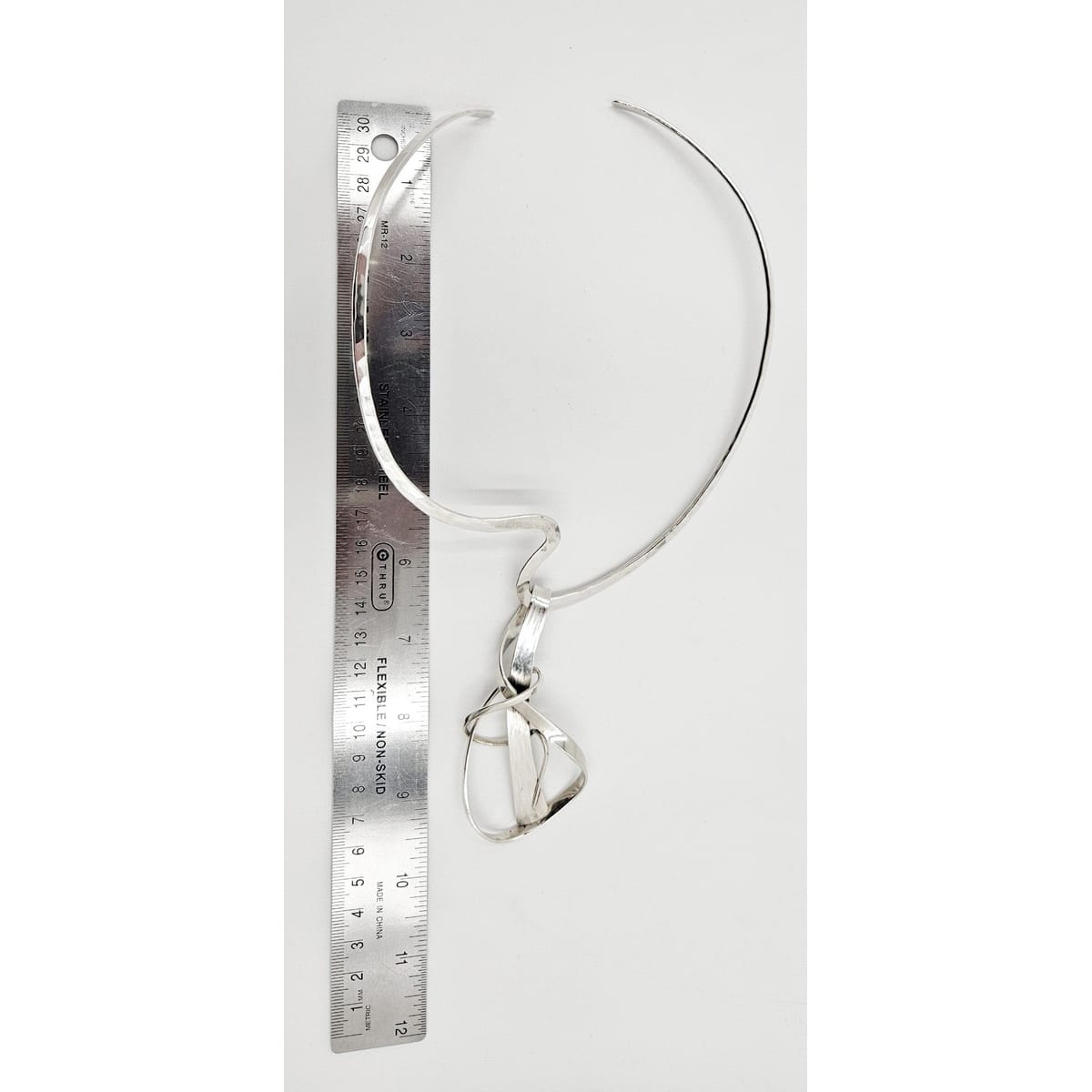 Brian Francisco Navajo Jewelry Brian Francisco Navajo Sterling Silver Unisex Modernist XL Neck Ring Pendant