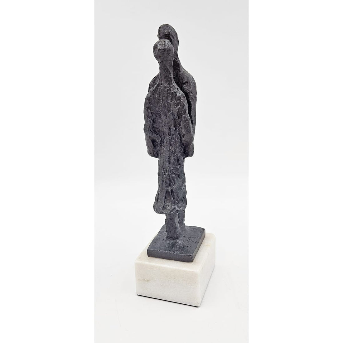 Bronze Couple Statue Sculpture Vintage Bronze Brutalist Abstract Modernist Couple Sculpture Marble Base - Signed