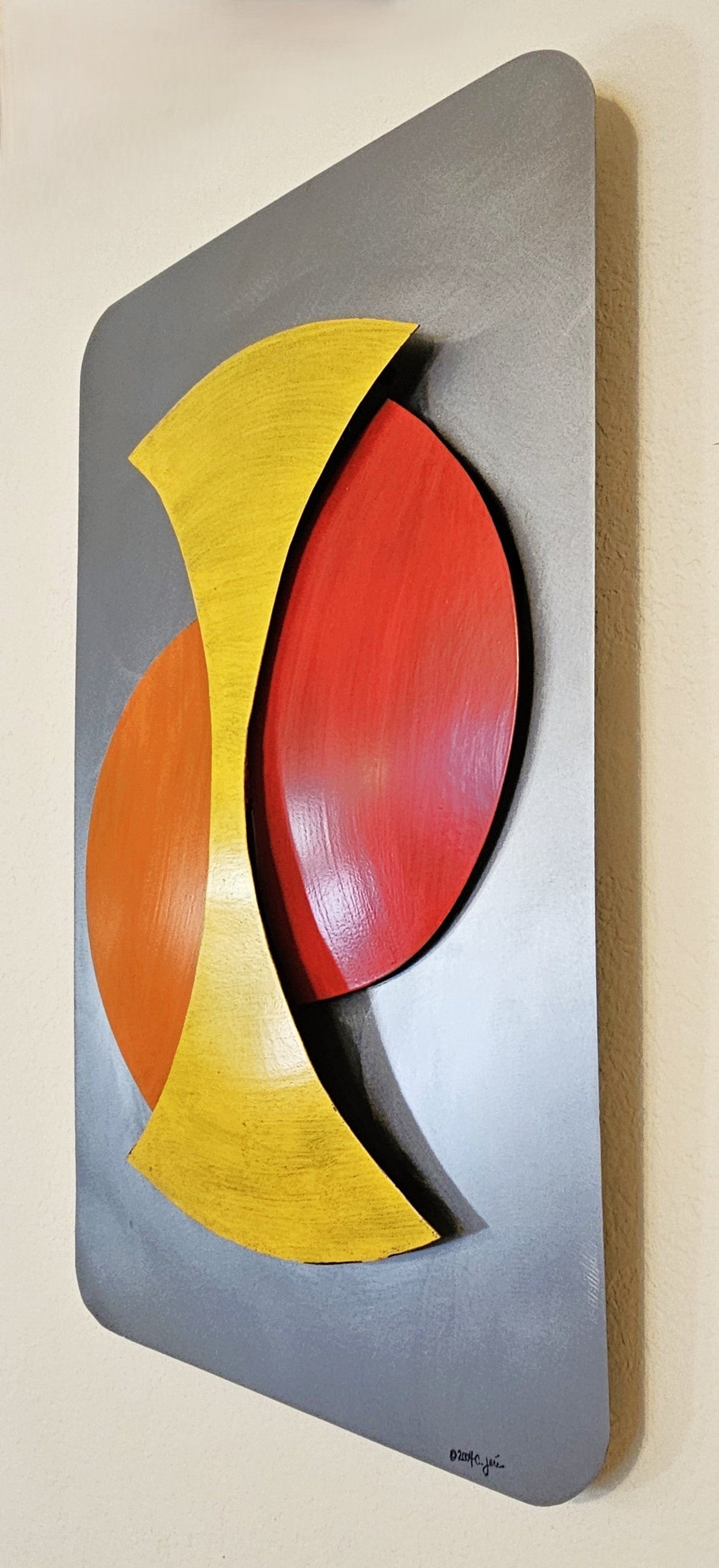 C Jere Sculpture Superb C Jere Enameled Steel Abstract Modernist 3-D Wall Art Sculpture 2004