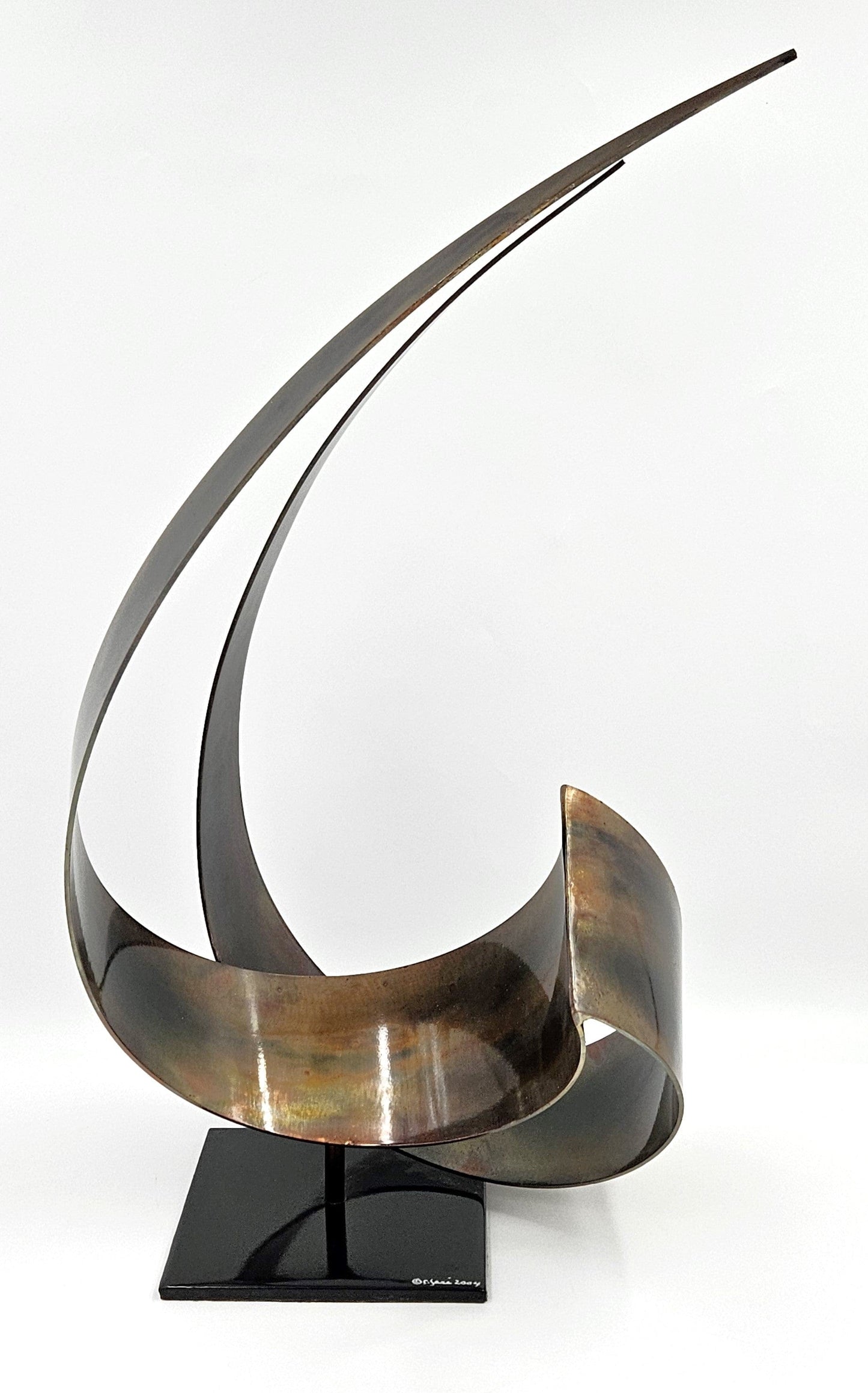 C Jere Sculpture Superb Curtis Jere Abstract Modernist Lacquered Steel Sculpture Circa 2004