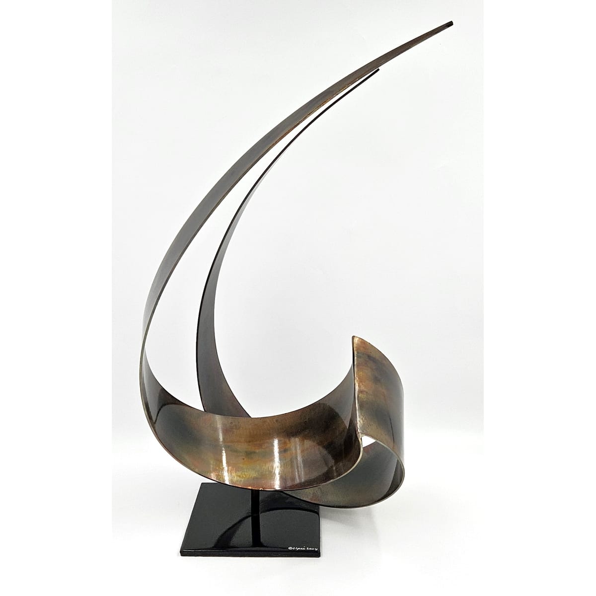 C Jere Sculpture Superb Curtis Jere Abstract Modernist Lacquered Steel Sculpture Circa 2004