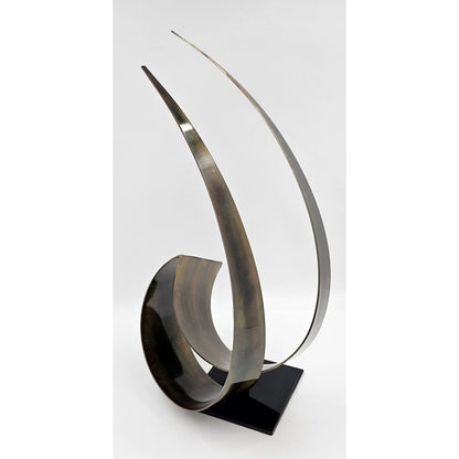 C Jere Sculpture Superb Curtis Jere Abstract Modernist Lacquered Steel Sculpture Circa 2004