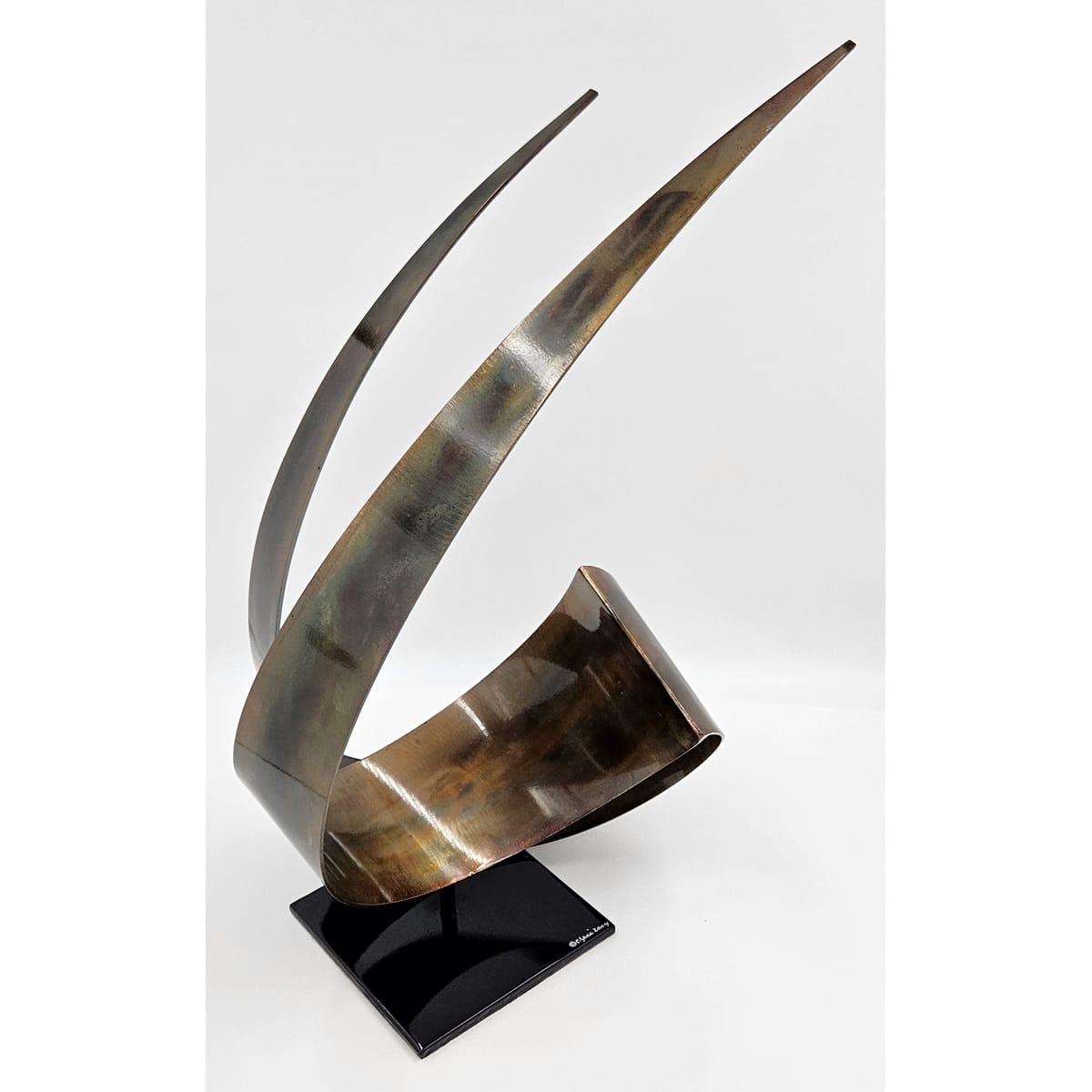 C Jere Sculpture Superb Curtis Jere Abstract Modernist Lacquered Steel Sculpture Circa 2004