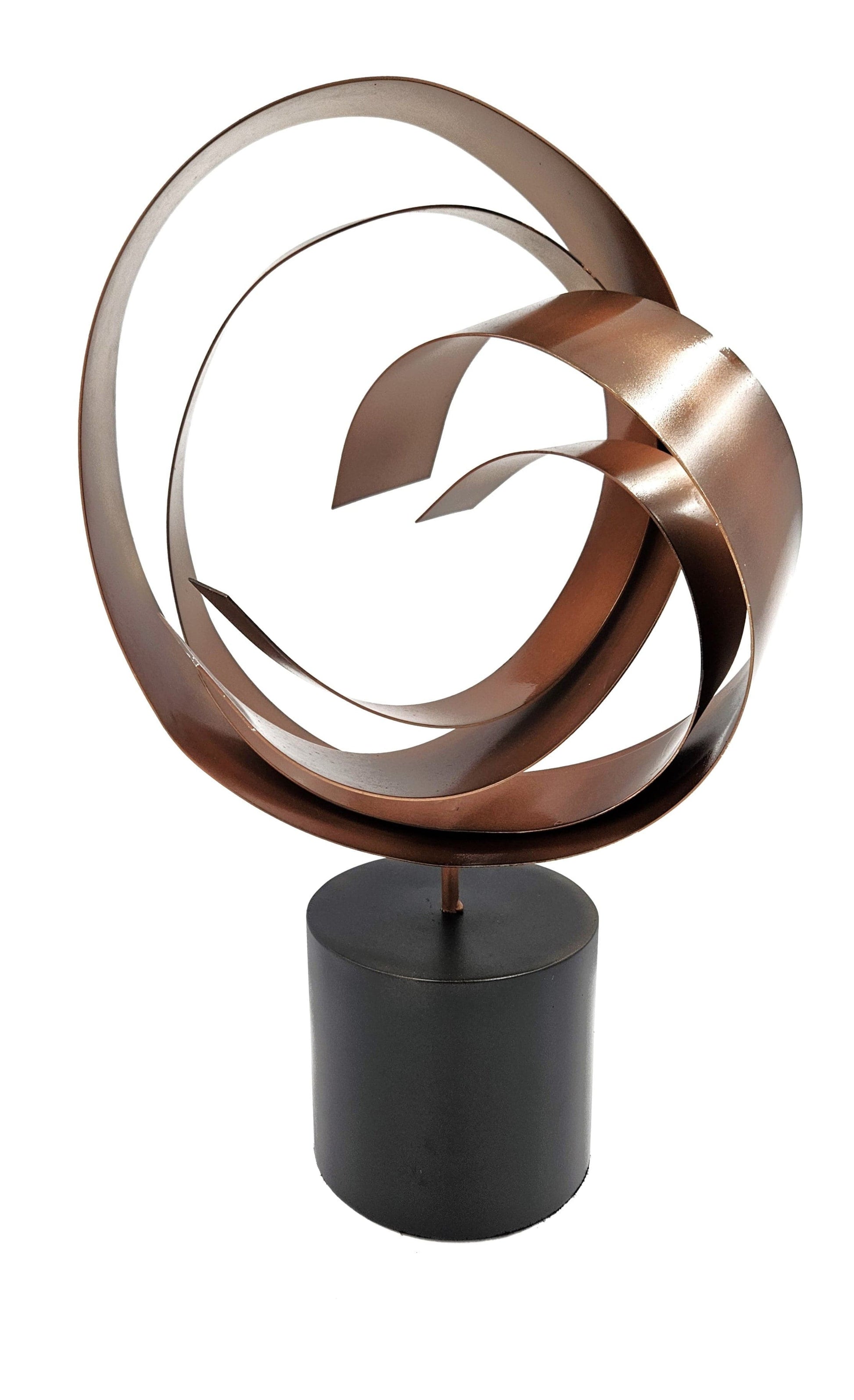 C Jere Sculpture Superb Curtis Jere Rare Kinetic Enameled Steel Fluid Spiral Sculpture Circa 2003