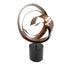 C Jere Sculpture Superb Curtis Jere Rare Kinetic Enameled Steel Fluid Spiral Sculpture Circa 2003