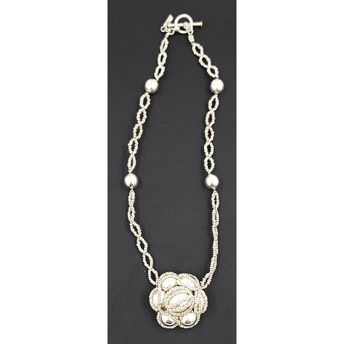Camusso Jewelry Superb Camusso Modernist Sterling Silver Statement Runway Necklace