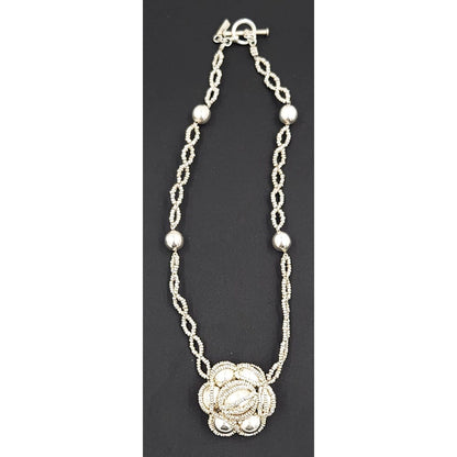 Camusso Jewelry Superb Camusso Modernist Sterling Silver Statement Runway Necklace