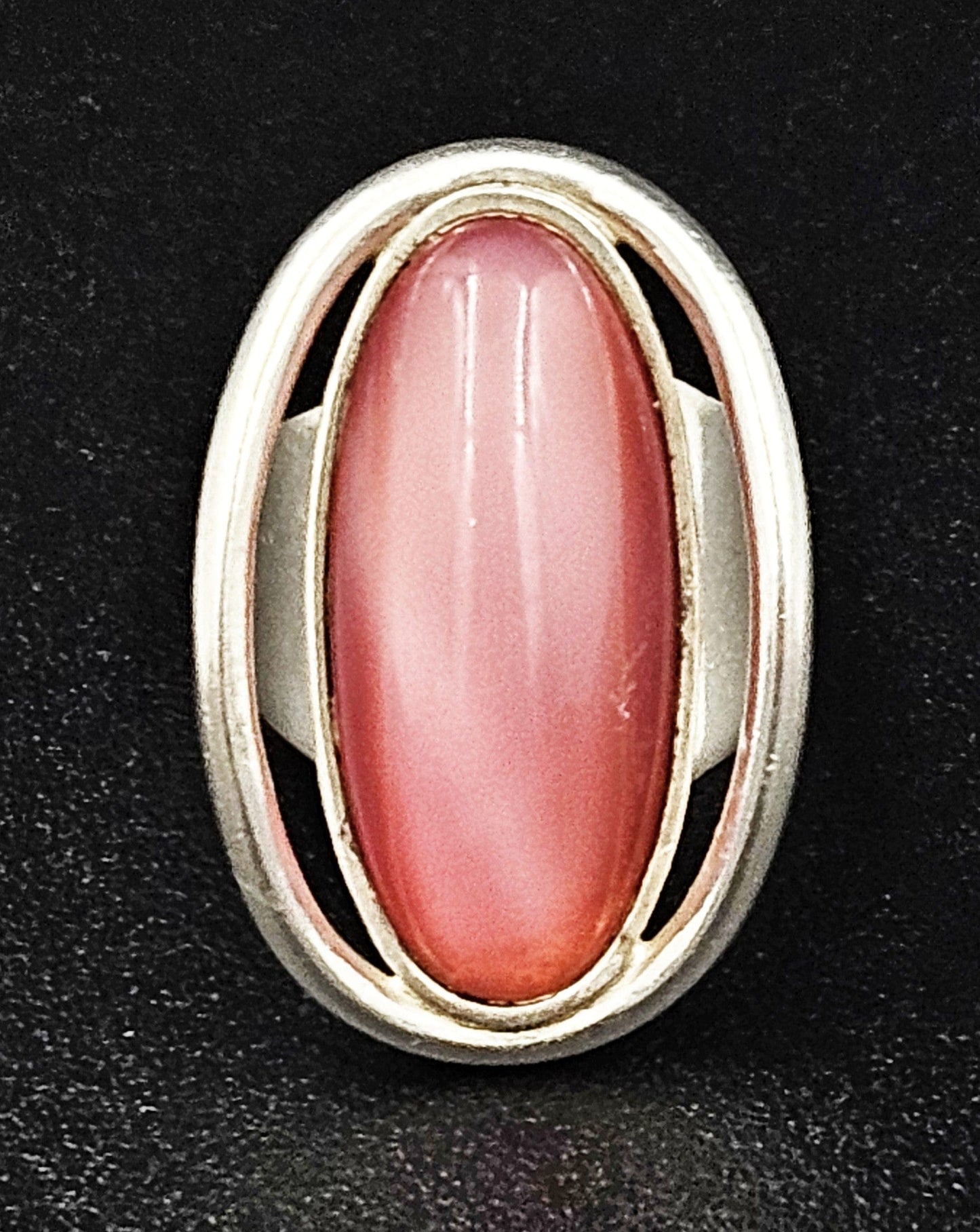 Carl Ove Frydensberg Jewelry Danish Designer COF Carl Ove Frydensberg Sterling Pink Quartz Cocktail Ring 1960's