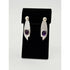 Carolyn Thomas Jewelry Carolyn Thomas 2 Piece Sterling Silver & Amethyst Modernist Drop Earrings