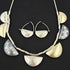 CG Jewelry Sterling Modernist Necklace Earrings SET