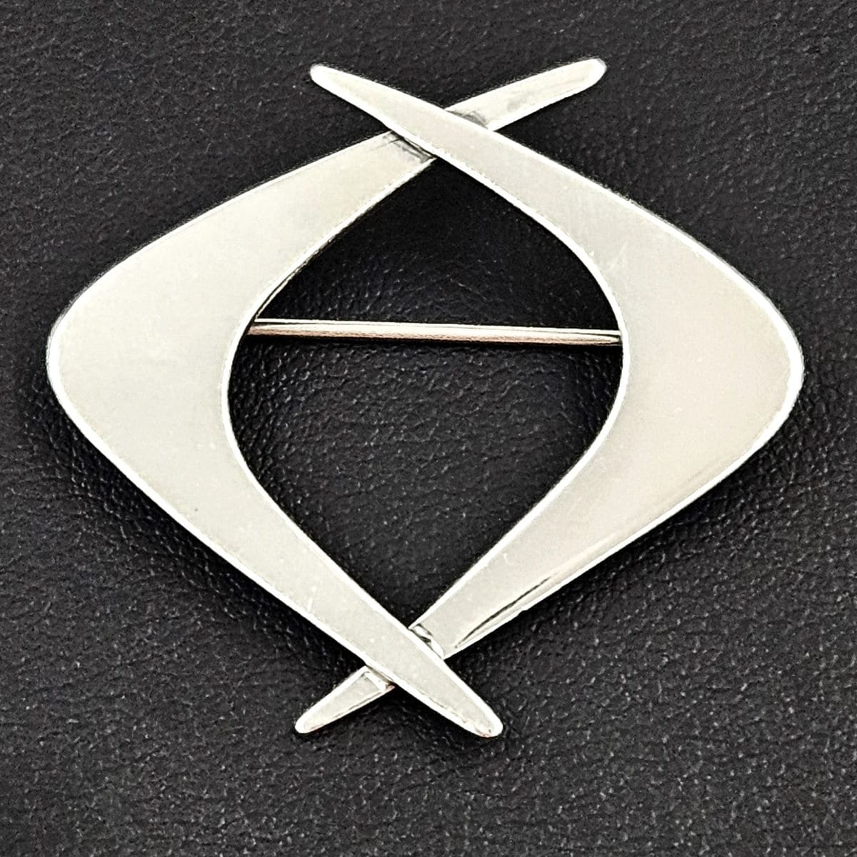 Charles H Cole Jewelry Ultra Rare Charles H Cole Sterling Modernist Double Boomerang Brooch 1950s
