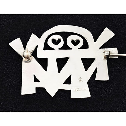 Charles Mik Stousland Jewelry Charles Mik Stousland Sterling Abstract Modernist Brooch 1980s