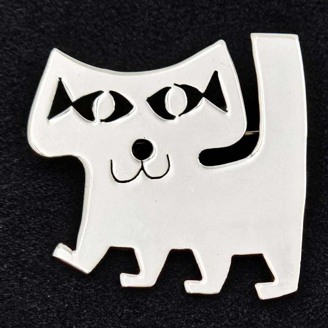 Charles Mik Stousland Jewelry Charles Mik Stousland Sterling Abstract Modernist Brooch 1980s