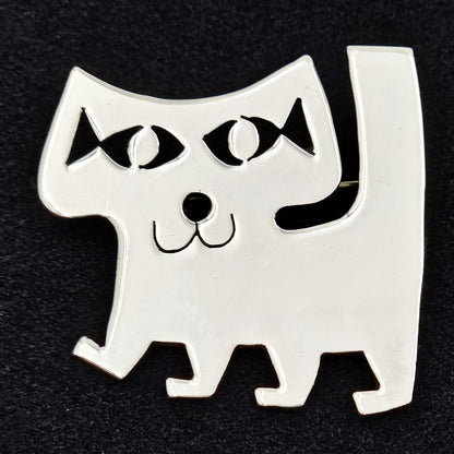 Charles Mik Stousland Jewelry Charles Mik Stousland Sterling Abstract Modernist Brooch 1980s