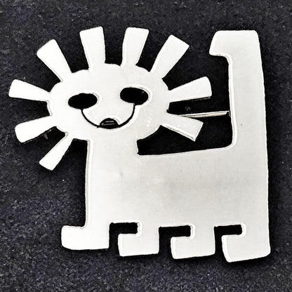 Charles Mik Stousland Jewelry Designer Mik Stousland Sterling Modernist "Lyin&