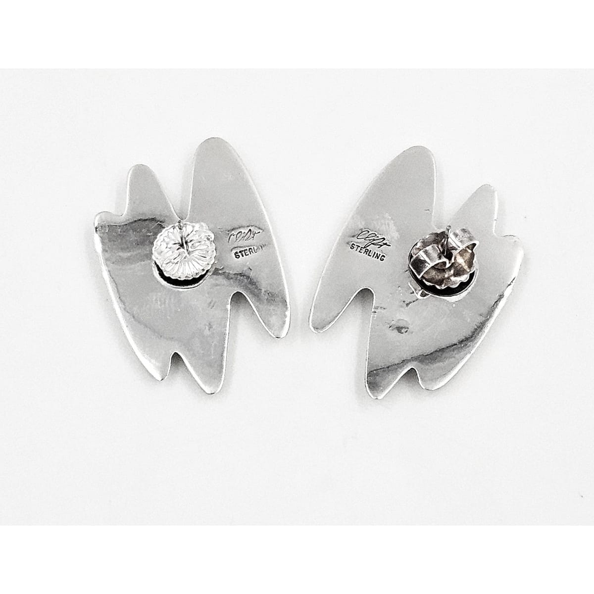 Clift Jewelry Clift Sterling Modernist Earrings 1970&