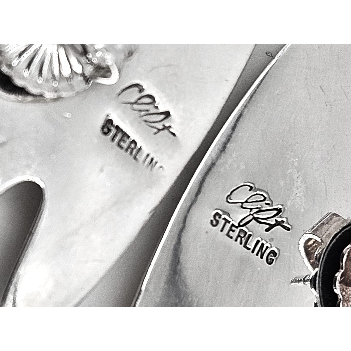 Clift Jewelry Clift Sterling Modernist Earrings 1970&