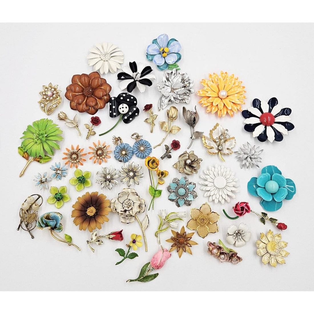 Costume Jewelry Flower Lot Jewelry 50/60&