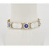 David Andersen Jewelry David Andersen Norway Sterling & Enamel Art Deco Floral Panel Link Bracelet 40s