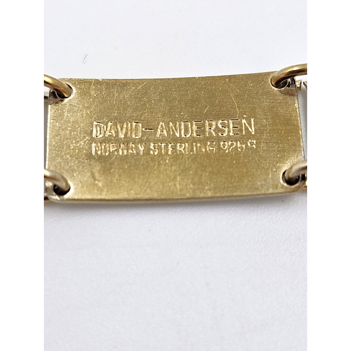 David Andersen Jewelry David Andersen Norway Sterling &amp; Enamel Art Deco Floral Panel Link Bracelet 40s