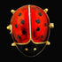 David Andersen Jewelry David Andersen Norway Sterling & Guilloche Enamel Ladybug Brooch Circa 1950s