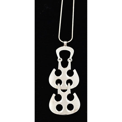 David Andersen Jewelry David Andersen Norway Sterling Kinetic Viking Articulating XL Necklace 1960s