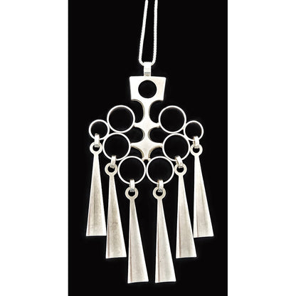 David Andersen Jewelry David Andersen Norway Sterling Modernist Extra Long Articulating Necklace 1960s