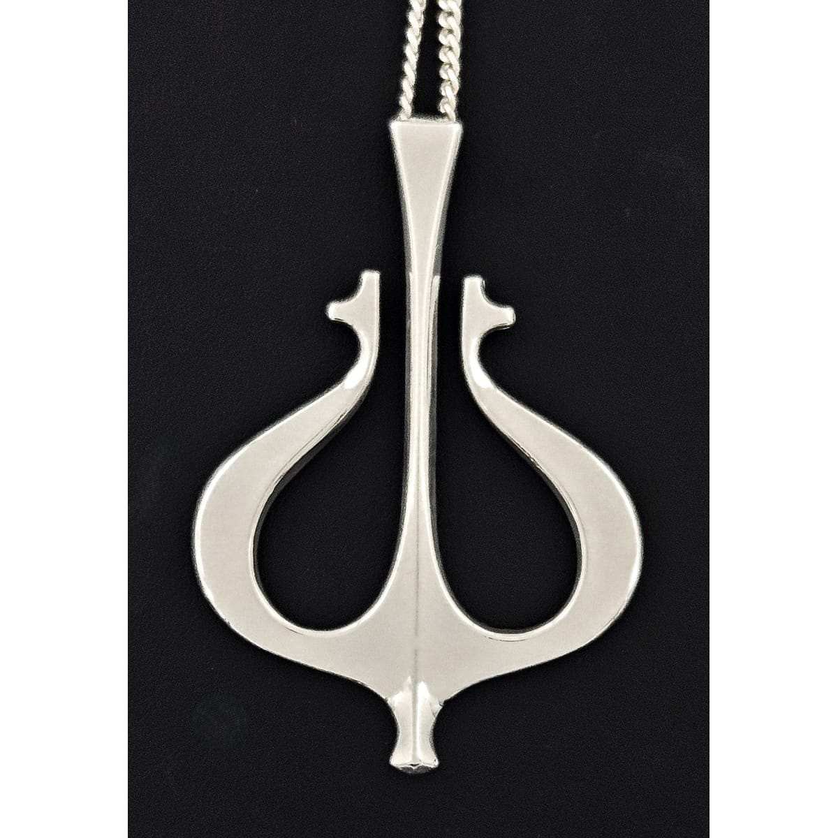 David Andersen Jewelry David Andersen Norway Sterling Modernist Viking Ship Pendant Necklace 1960s
