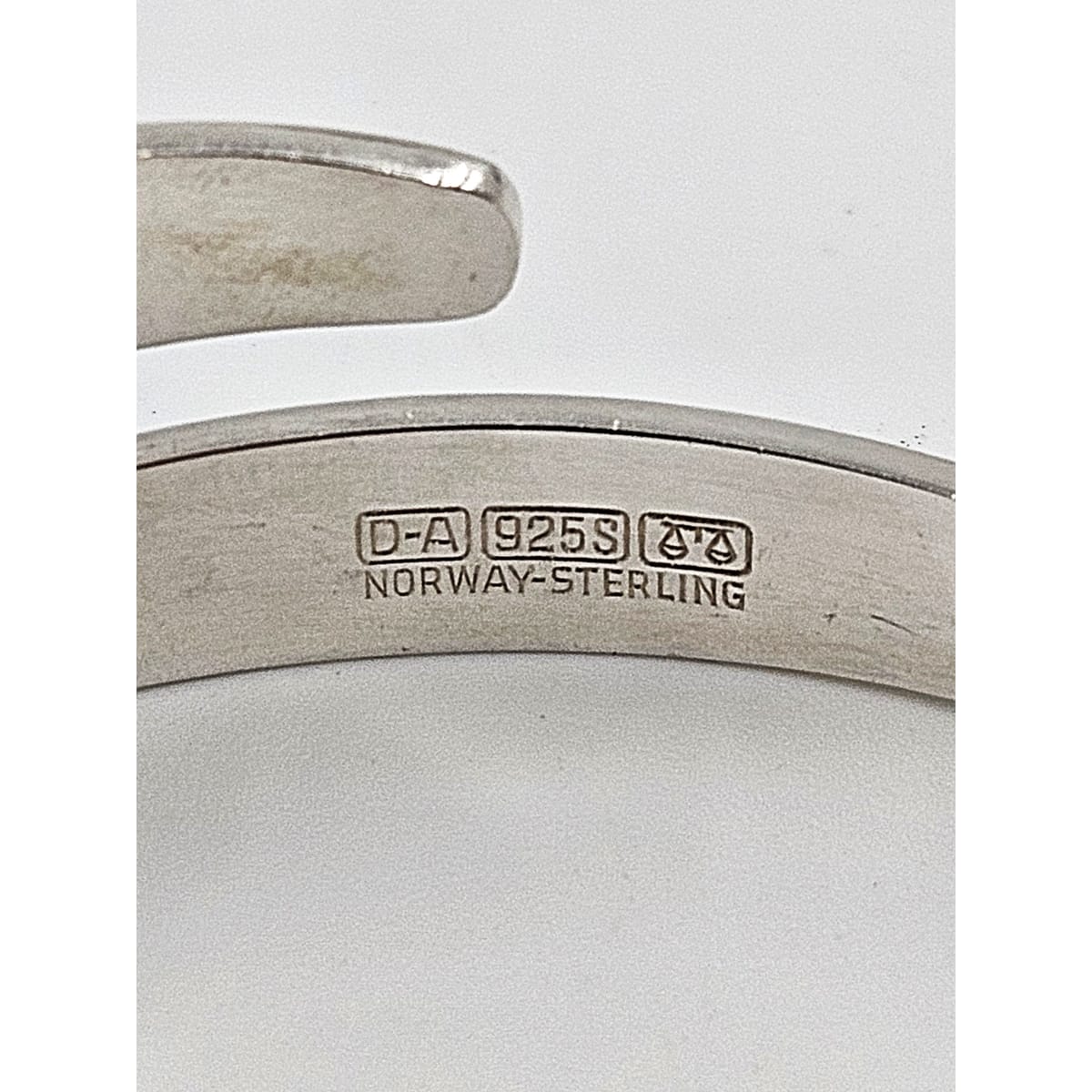 David Andersen Jewelry David Andersen Norway Sterling Viking Saga Series Bi-Pass Bangle Circa 1960&