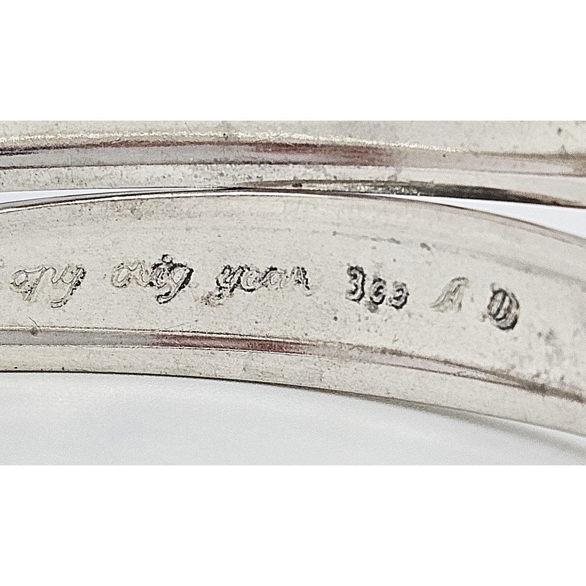 David Andersen Jewelry David Andersen Norway Sterling Viking Saga Series Bi-Pass Bangle Circa 1960&