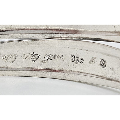David Andersen Jewelry David Andersen Norway Sterling Viking Saga Series Bi-Pass Bangle Circa 1960&