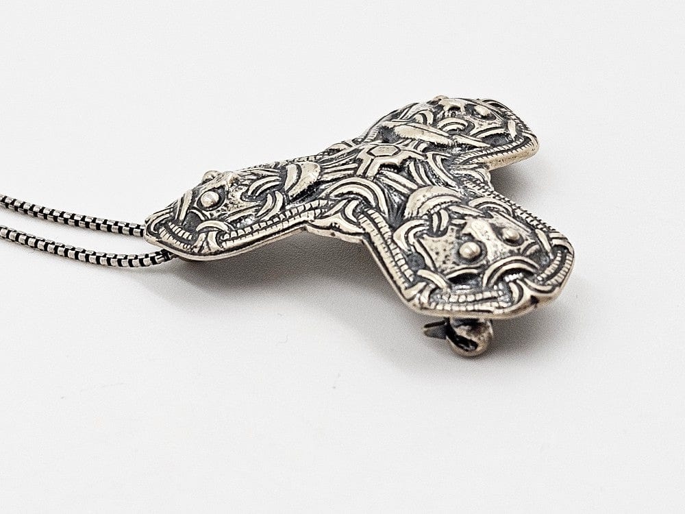 David Andersen Jewelry David Andersen Norway Sterling Viking Series Pendant Pin Necklace C. 1960s