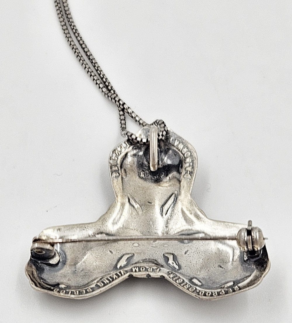 David Andersen Jewelry David Andersen Norway Sterling Viking Series Pendant Pin Necklace C. 1960s