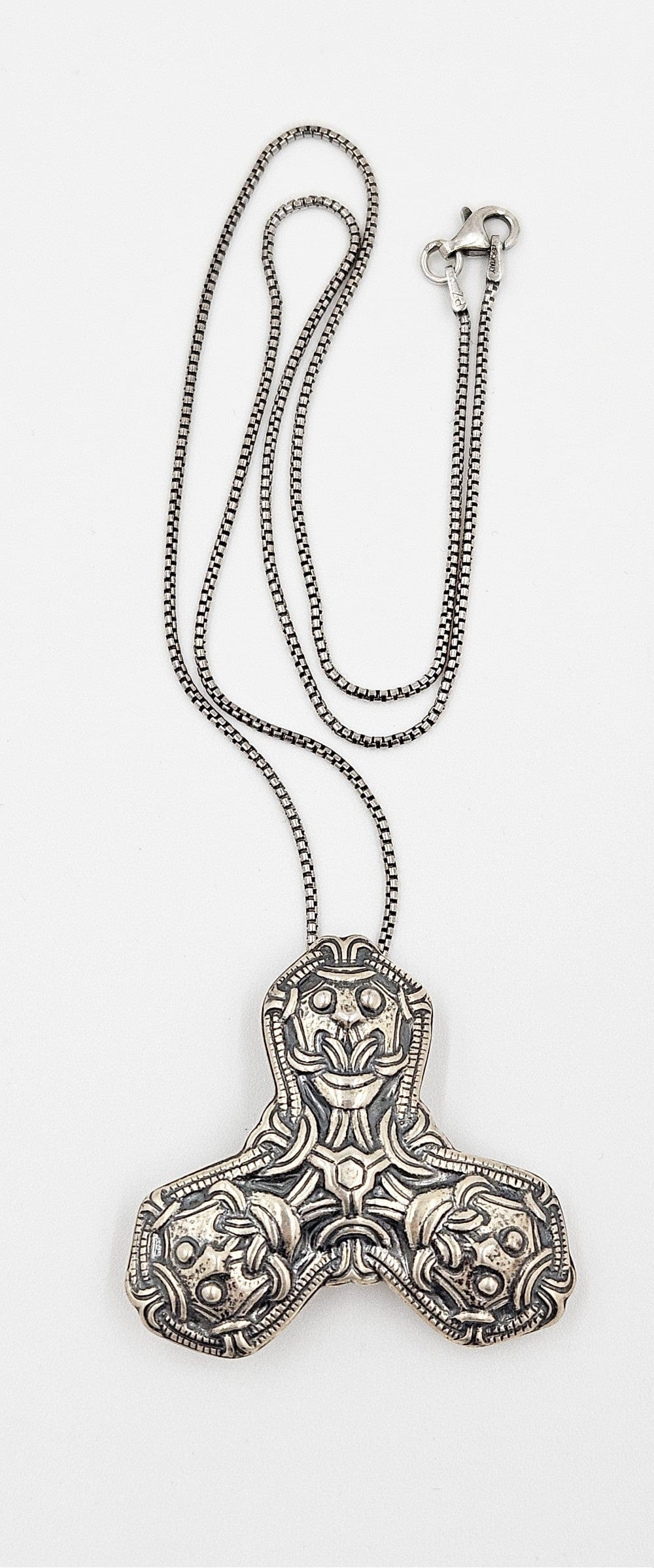 David Andersen Jewelry David Andersen Norway Sterling Viking Series Pendant Pin Necklace C. 1960s