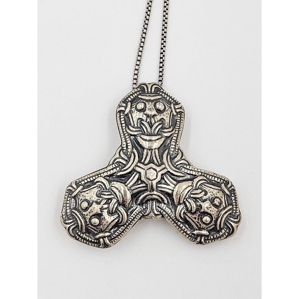 David Andersen Jewelry David Andersen Norway Sterling Viking Series Pendant Pin Necklace C. 1960s