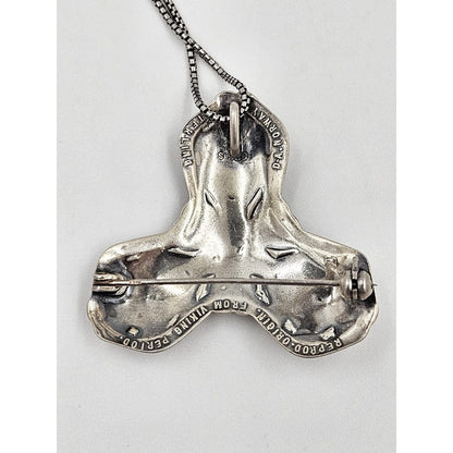 David Andersen Jewelry David Andersen Norway Sterling Viking Series Pendant Pin Necklace C. 1960s