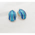 David Andersen Norway sterling silver and Guilloche enamel modernist Earrings 1960s, view 1 of 2