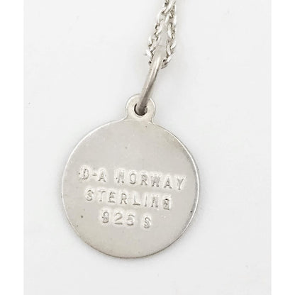David Andersen Jewelry David Andersen Sterling Enamel Teddy Bear Pendant Necklace 1950s