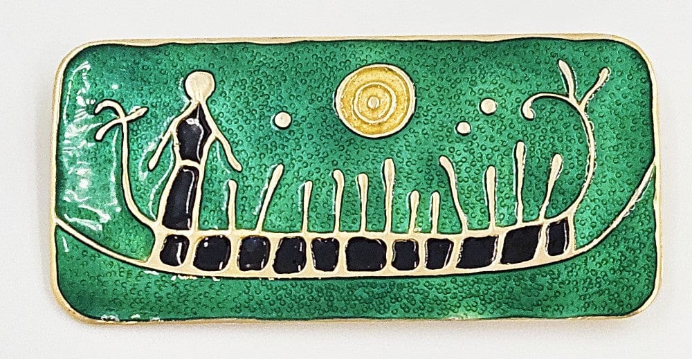 David Andersen Jewelry David Andersen Sterling Enamel Viking Hieroglyphics Brooch