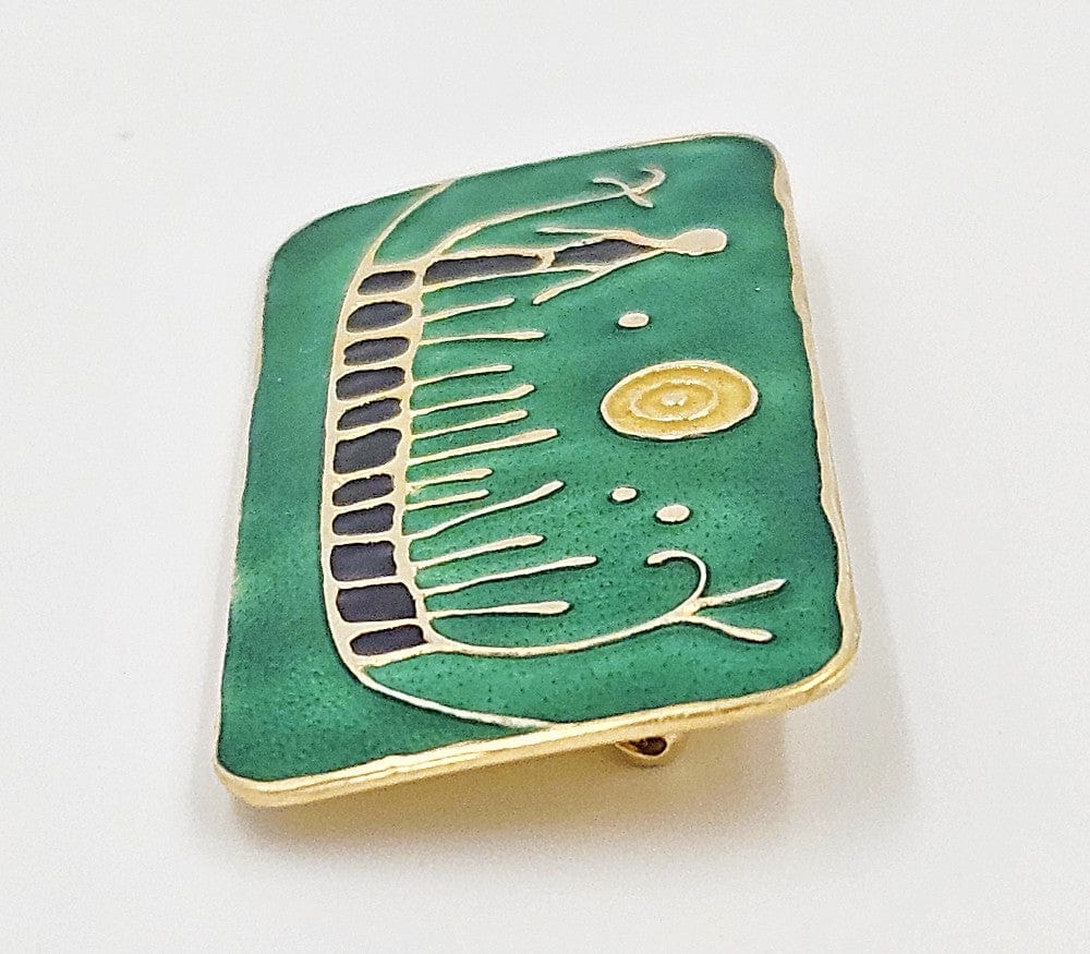 David Andersen Jewelry David Andersen Sterling Enamel Viking Hieroglyphics Brooch