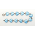 David Andersen Jewelry David Andersen WW Norway Sterling & Blue Enamel Heart Links Bracelet 1950s