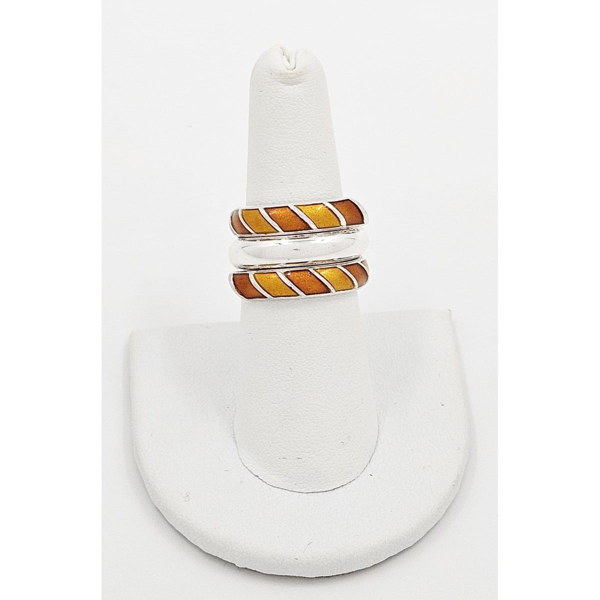 David Andersen Jewelry Norwegian David Andersen Sterling &amp; Blue Enamel Wrap Ring Circa 1960s