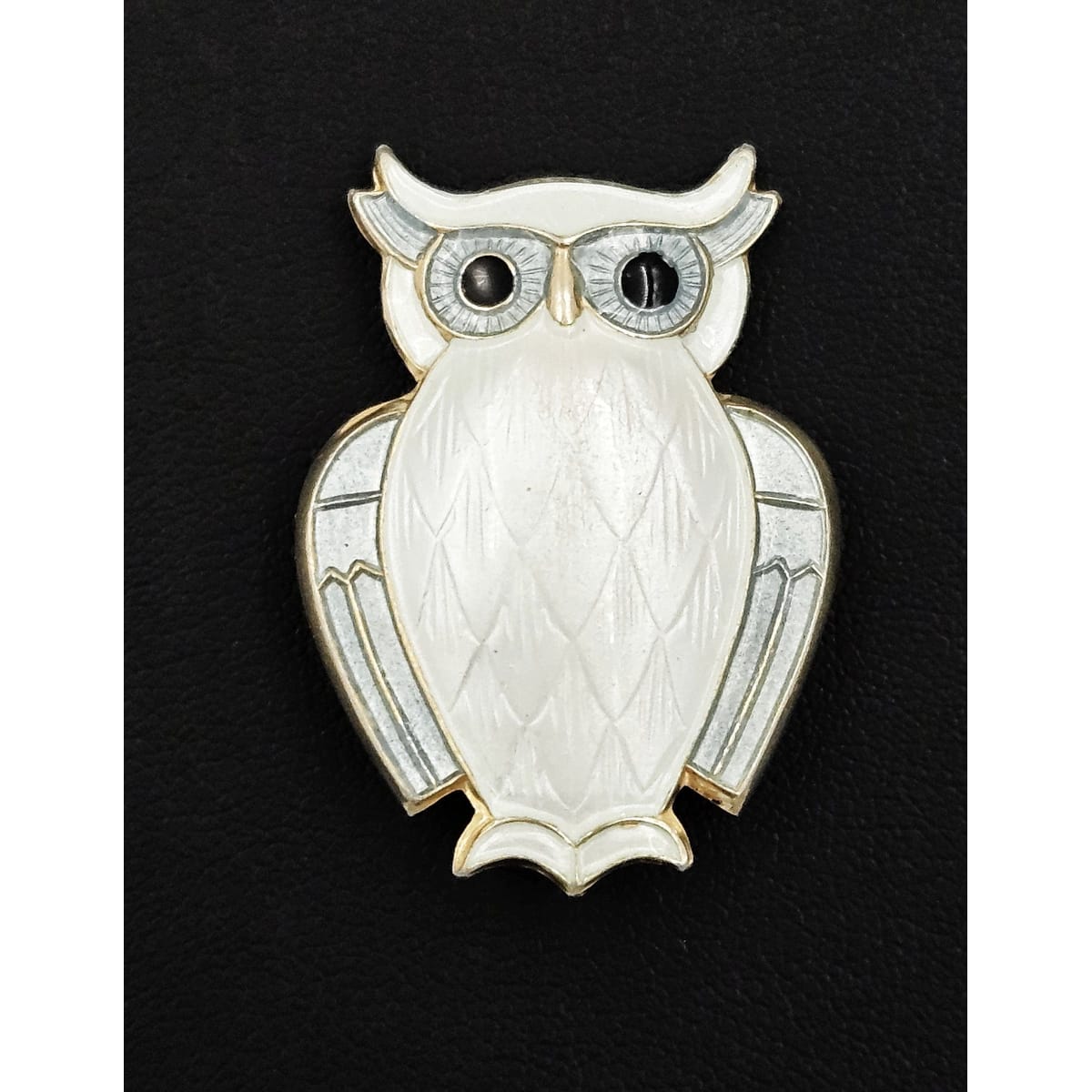 David Andersen Jewelry RARE David Andersen Norway Sterling &amp; Enamel Owl Brooch Pin Pendant 1950&
