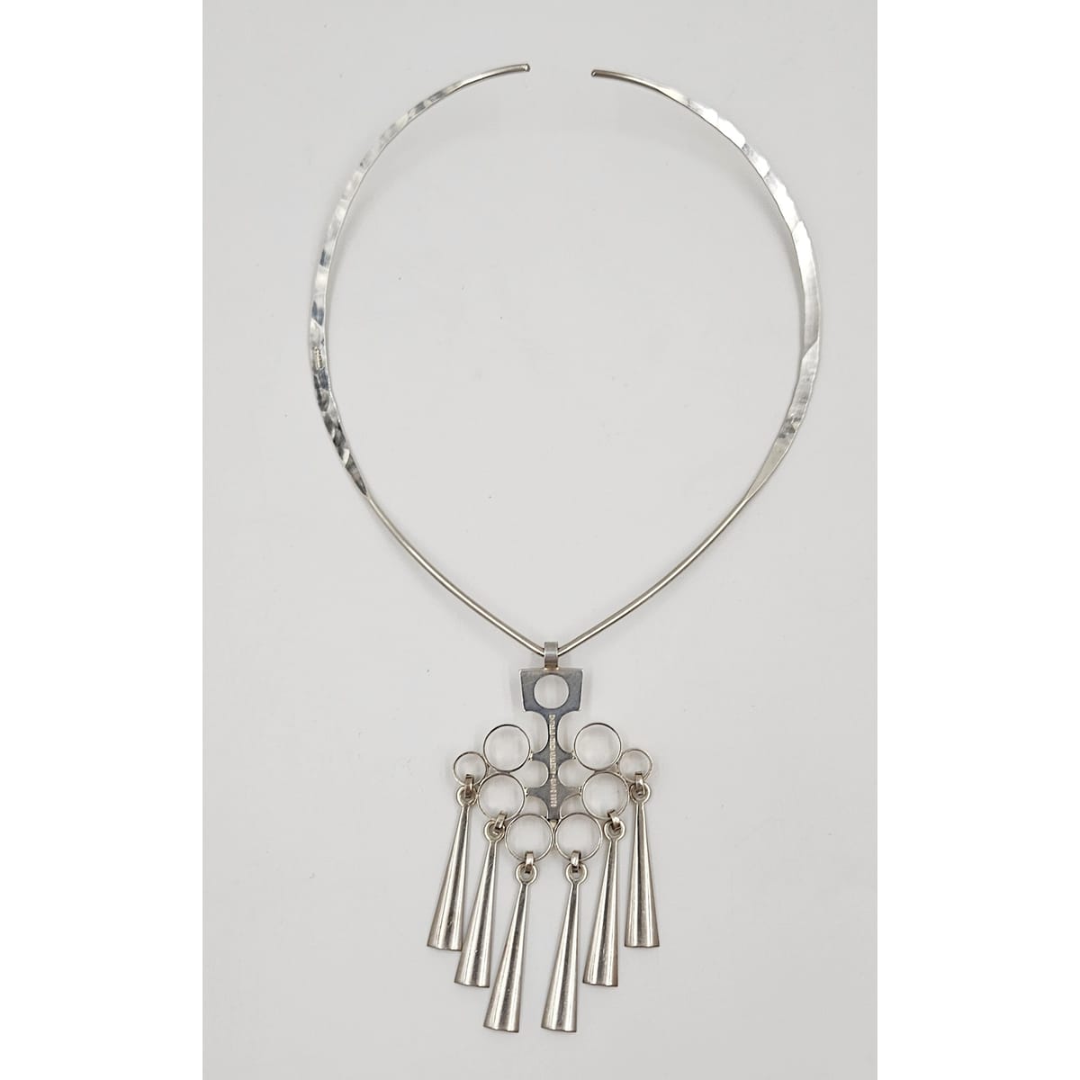David Andersen Jewelry Rare David Andersen Norway Sterling Modernist XL Articulating Necklace 1960s