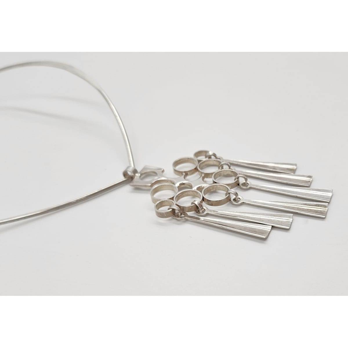 David Andersen Jewelry Rare David Andersen Norway Sterling Modernist XL Articulating Necklace 1960s