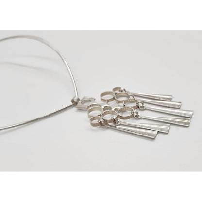 David Andersen Jewelry Rare David Andersen Norway Sterling Modernist XL Articulating Necklace 1960s